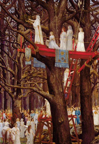 Druids Cutting the Mistletoe on the Sixth Day of the Moon by Henri Paul Motte